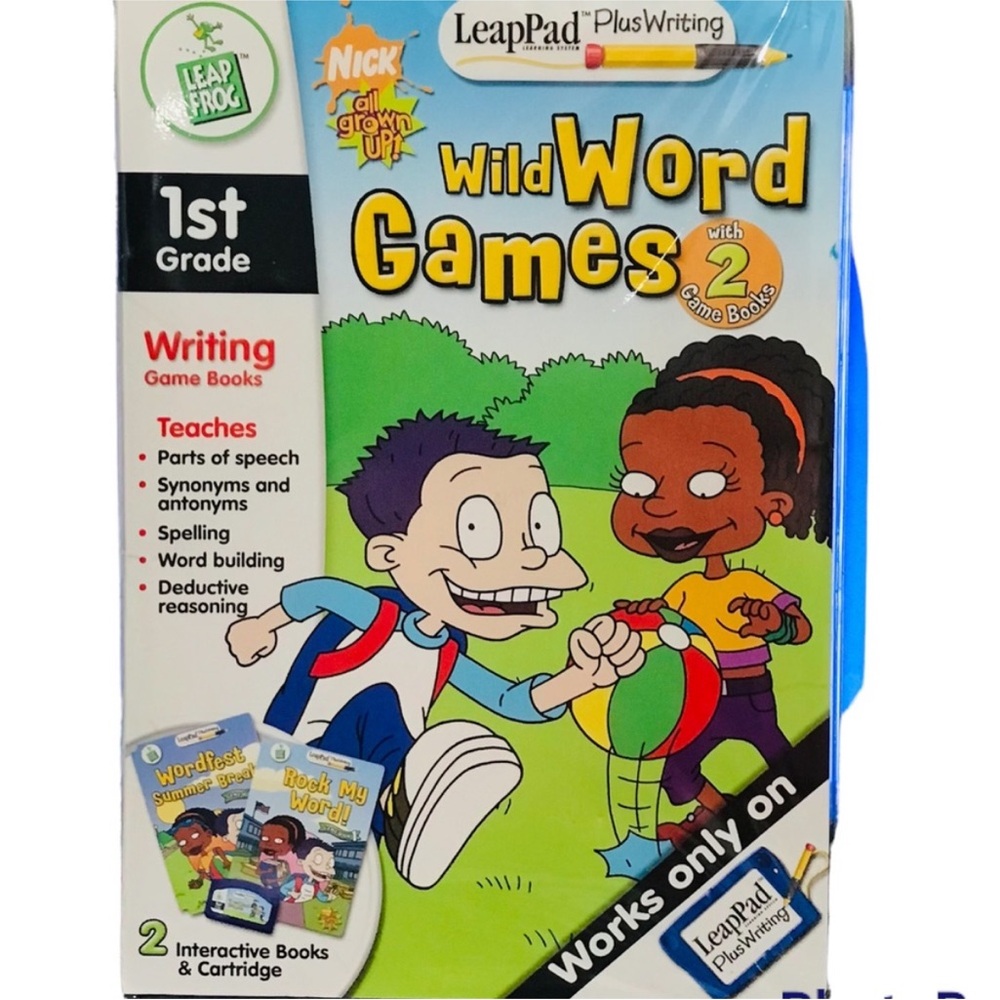 New Leapfrog LeapPad Plus Writing Nick Rugrats All Grown Up Wild Word Game Set